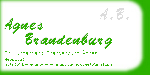 agnes brandenburg business card