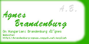 agnes brandenburg business card